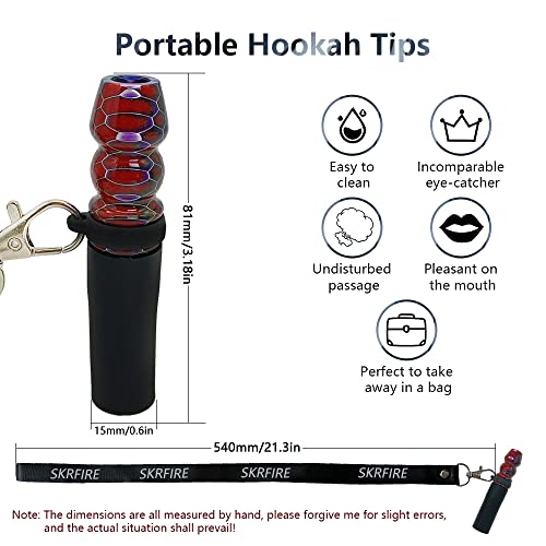 Yozwoo Hookah Mouth Resin Hookah Mouth Silicone Universal Reusable Hookah Mouth Men's And Women's Premium Hookah Hose Mouth Fitting With Adjustable Leather Lanyard（Spider-M） #TOP1