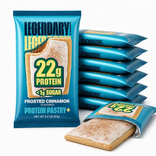 Image of Legendary Foods High Protein Pastry, Cinnamon, Low Carb/Low Sugar Snack | Protein Pastry, Keto Snack, Frosted Breakfast Tart, High Protein Keto Treats, Healthy Snacks for Adults & Kids