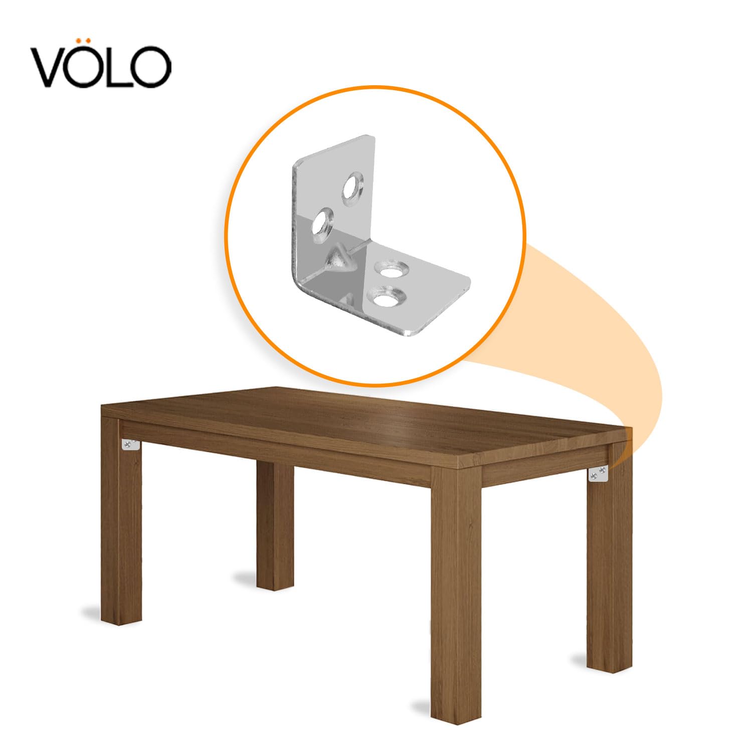 VOLO Stainless Steel Pack of 12 Pieces L Angle Bracket for Wooden Shelf & Furniture Support | Heavy Duty Corner Bracket for Wall, Cabinet & Table Reinforcement (25mm X 25mm) | Rust Resistant — Amazon image 8