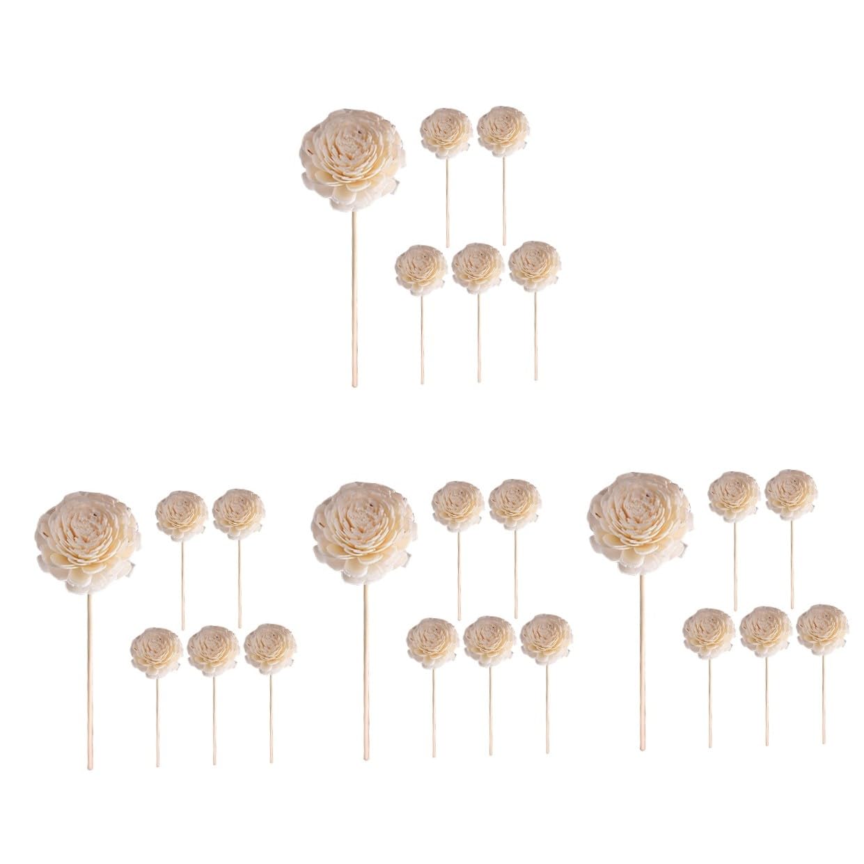 Cabilock Varillas Difusoras De Aromas para Ambientador Varillas De Aceite Esencial Decoración Floral para Hogar Y Oficina Aromaterapia Sin Fragancia Rápida Y Duradera 6 Piezas X 4