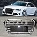 Rejilla Delantera De Coche, Parachoques Delantero De Rejilla, Reemplazo AutomáTico De Rejillas De Radiador para Audi A4 S4 B8.5 2013-2016 Accesorios De Carreras Silver Chrome