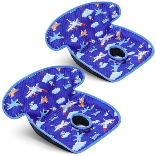 Image of COOLBEBE 2 Pack Waterproof Car Seat Protector for Potty Training | Car Seat Liner Toilet Training for Baby Toddler Kid, Piddle Pads Cover Pad for Strollers & Carseat (Blue Plane,2PC)