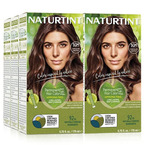 Naturtint Permanent Hair Color 5GM Chocolate Chestnut (Pack of 6), Ammonia Free, Vegan, Cruelty Free, up to 100% Gray Coverage, Long Lasting Results