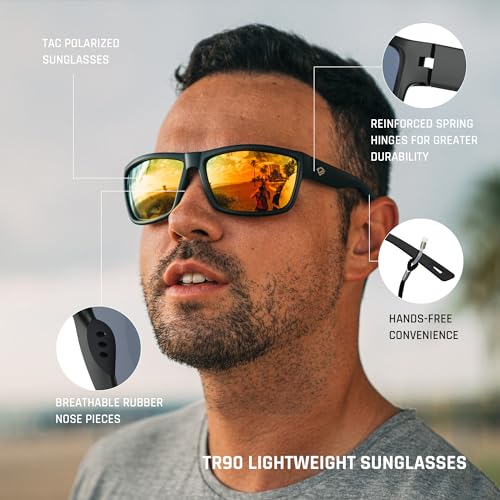 TOREGE Polarized Sports Sunglasses for Men and Women Cycling Running Golf Fishing Sunglasses TR264