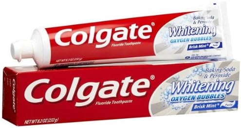 Colgate Baking Soda and Peroxide Whitening Toothpaste, Brisk Mint, 8.2 Ounce, 6 Count