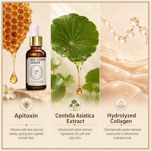 Bee Venom Face Serum with Centella & Hydrolyzed Collagen, 1 Fl Oz - 1