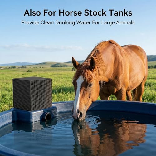 Image of Yanhe Cubic Water Trough Filter 2.0, Activated Carbon Purifier for Fish Tanks, Ponds, Livestock Tanks, Aquarium 2PCS