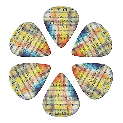 Lot de 6 médiators vintage imprimés note de musique avec boîte de rangement pour guitare acoustique et électrique - Les Beatles, Paul McCartney, John Lennon, RIngo Starr, George Harrison Lot de 6 médiators vintage imprimés note de musique avec boîte de rangement pour guitare acoustique et électrique – Image 5
