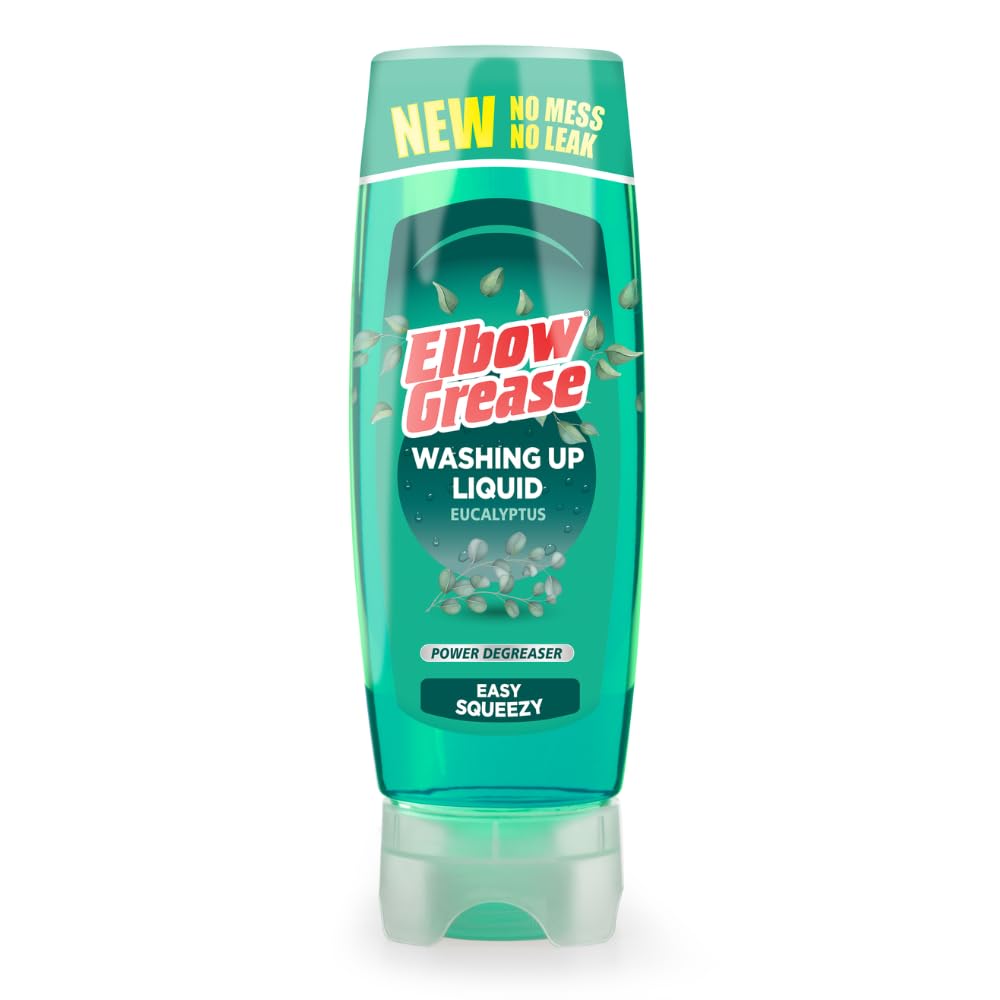 Stand Up Washing Up Liquid | Power Degreaser - Easy Squeezy | No Mess, No Leaks (Eucalyptus, 450ml)