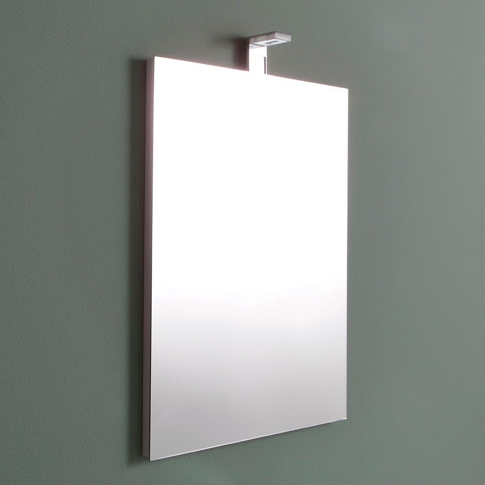 Kiamami Valentina - Specchio Rettangolare Cm 50X70 Reversibile Completo Di Lampada Led
