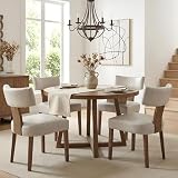 HNY Mid Century Modern Dining Chairs Set of 4, Farmhouse PU Leather Accent Chair, Grey