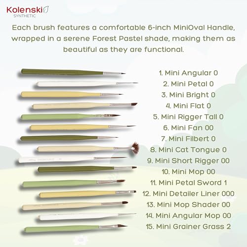 Image of Stationerie Professional Ultraminiliners Art Brushes Set with Storage Case, 15 Pieces, Mixed Sizes