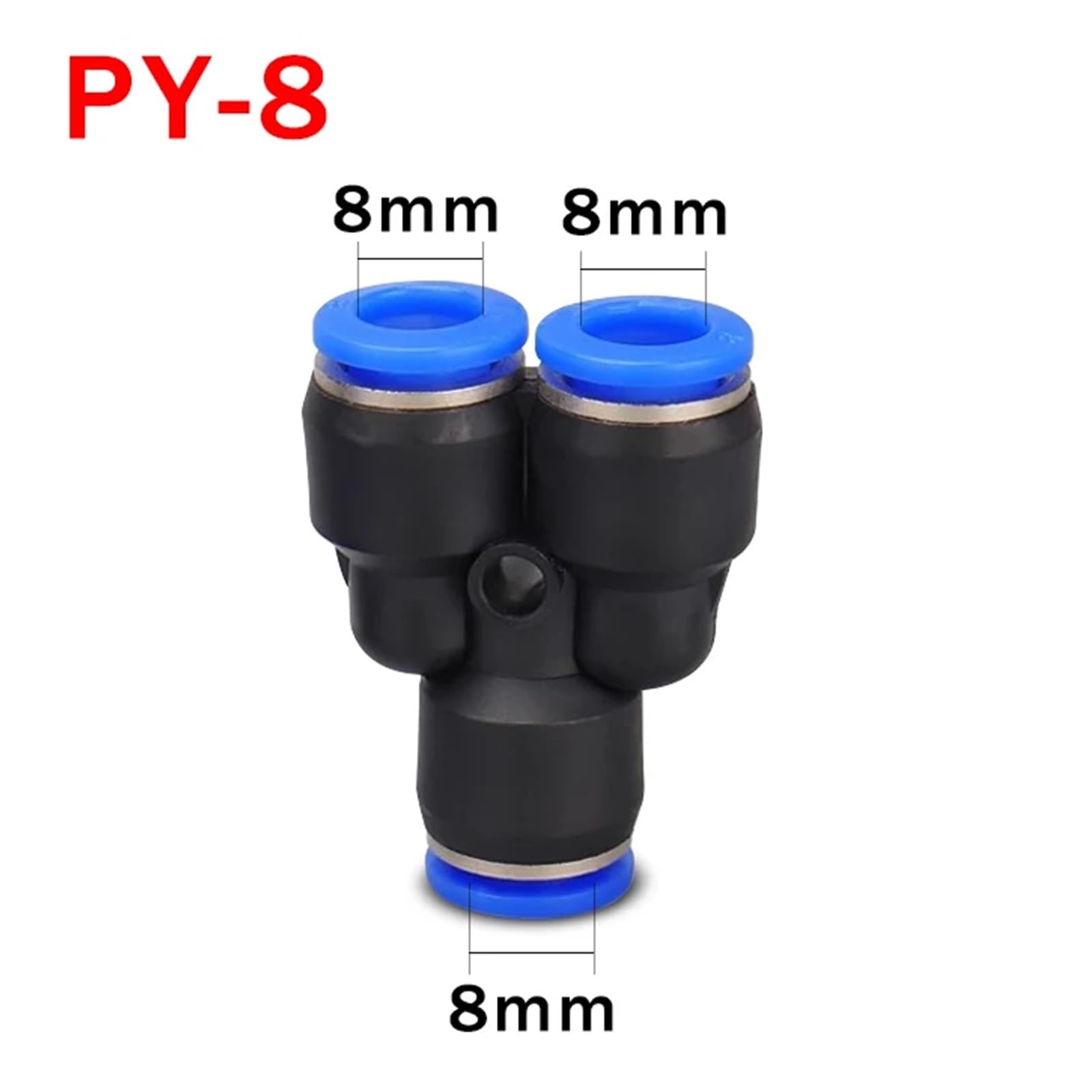Złącze pneumatyczne 50/100/500 sztuk złączki rurowe plastikowe pneumatyczne złącze pneumatyczne szybkie połączenie 4 6 mm 8 mm 10 mm 12 mm (PY-8,500 PCS)