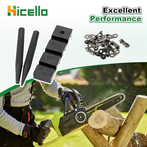Hicello 3PCS Pocket Chainsaw Breaker Chain Saw Repairing Mending Tool Set with 10 Sets 3/8\'\' Chainsaw Chain Joiner Link Repair Preset Straps Joining 050&058 Chain Chainsaw Breaker Joiner Mending Kit