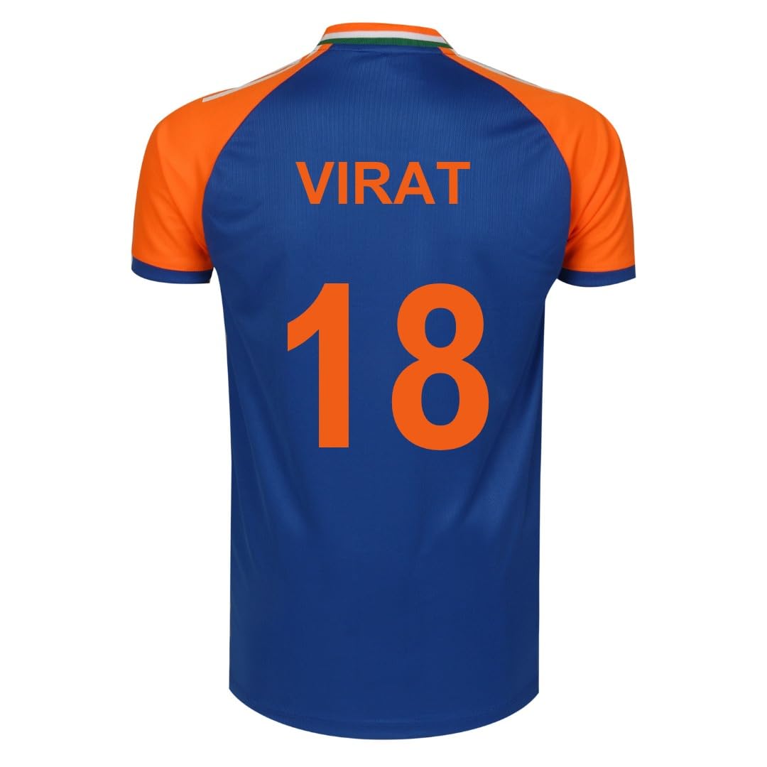 KNK Cricket India Jersey T20 WC 2024 Fan Supporter T-Shirt Cricket Team Uniform Kids to Adult
