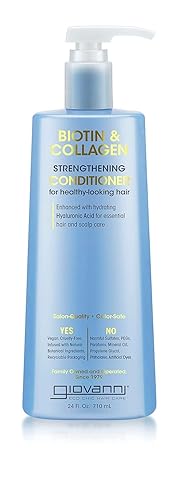 Miniatura 9 de GIOVANNI Acondicionador fortalecedor de biotina y colágeno, vegano, libre de crueldad, impregnado con ingredientes botánicos naturales, calidad de