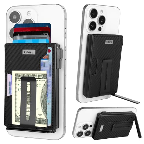 Aibirui Ridge Wallets for Men Magsafe Wallet with money clip Pop up wallet