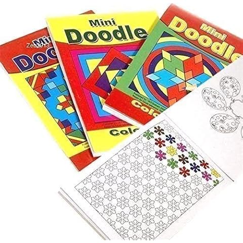 24 x A6 Assorted Mini Doodle Colouring Books Childrens 3095 Cover