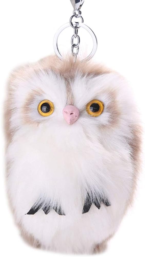 Amazon.co.jp: フクロウぬいぐるみキーホルダーバッグカークラスプ