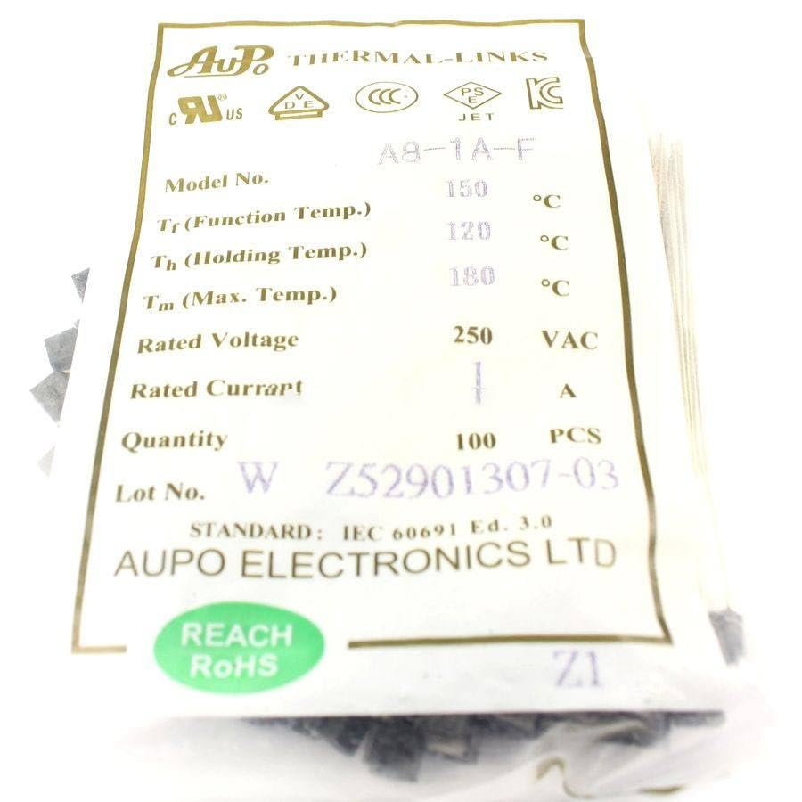 Generic 10 Pcs Thermal Fuse Cutoff TF 150 Degree 250V 1A A8-1A-F