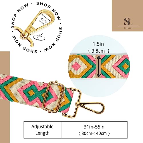 Image of S&loyoe Purse Straps Replacement Crossbody Bag Strap Adjustable Wide Guitar Straps for Handbags 1.5inch