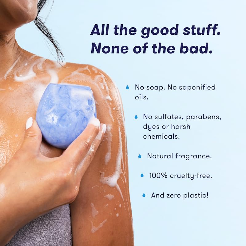 HIBAR - Hydrate Solid Body Wash Bar - Moisturize & Quench - Snow mushroom and hyaluronic acid - Daily Use & Sensitive Skin - Plastic, Paraben & Soap-Free - Vegan - Vanilla + Blue Orchid - Image 3