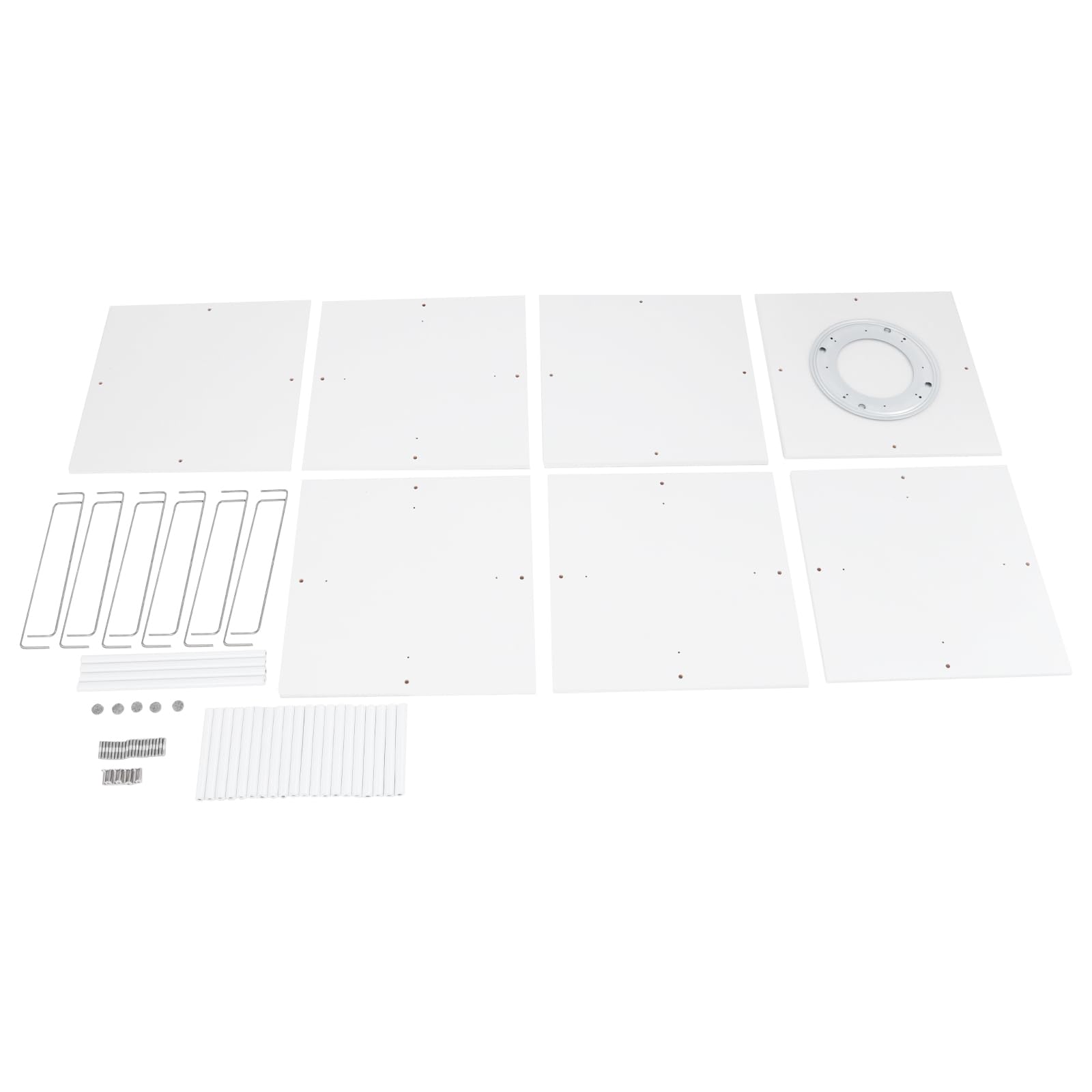 Drehbares Schschrank 6 Ebenen Schuhaufbewahrungsregal 360° drehbar Schuhständer Schuhregal Aufbewahrung weiß Karussell 57x57x155cm für Flur