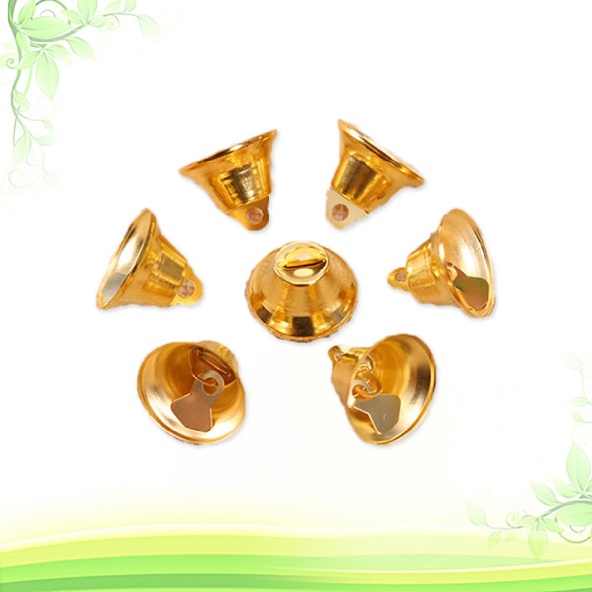 10pcs Christmas Bells Xmas 2.1cm Metal Jingle Bells for Crafts