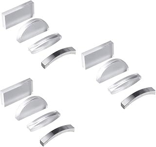HEALLILY 12 Pcs Optical Lens Set Crystal Photography Prism Rectangular Lens Prism Cube Portable Cylindrical Convex Lens Physics Light Teaching Toy Tool Toys Semicircle Glass Teaching Aids