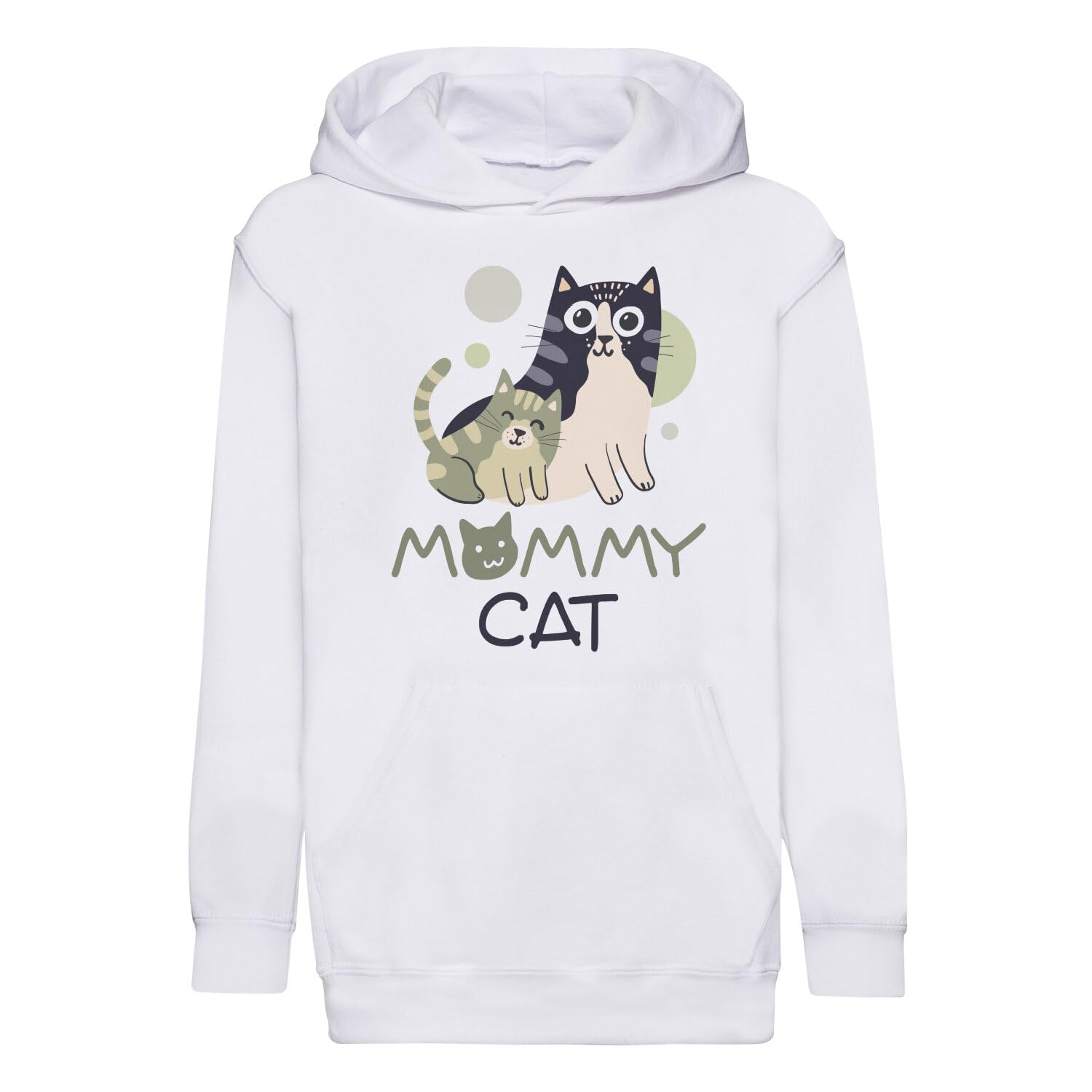 Sweat à capuche enfant maman chat et son chaton illustration tendre - 4