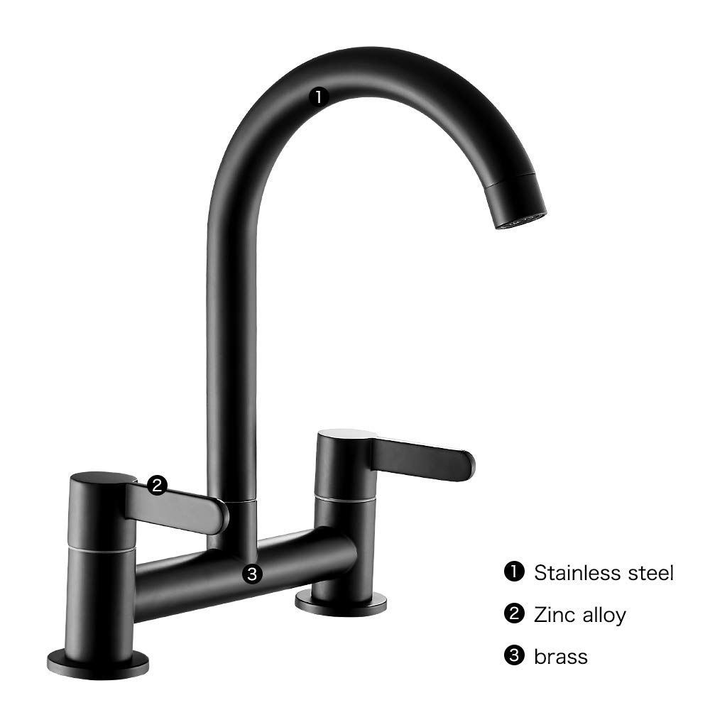 Kitchen Mixer Taps 2 Hole - Image 2
