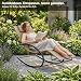 novaterra® Premium Sonnenliege Taupe – modernes Design, hohe Qualität Wetterfeste Gartenliege für Outdoor & Pool | Ergonomische Relaxliege, stabil & langlebig