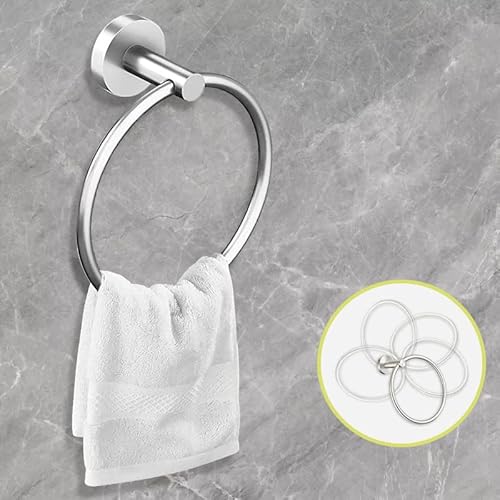 Cilee 8 Piece Brushed Nickel Bathroom Hardware Set, 24inch Bathroom Towel bar+Towel Ring+Toilet Paper Holder+ Robe Towel Hook, SUS304 Stainless Steel Bathroom Accessory Set - Image 3