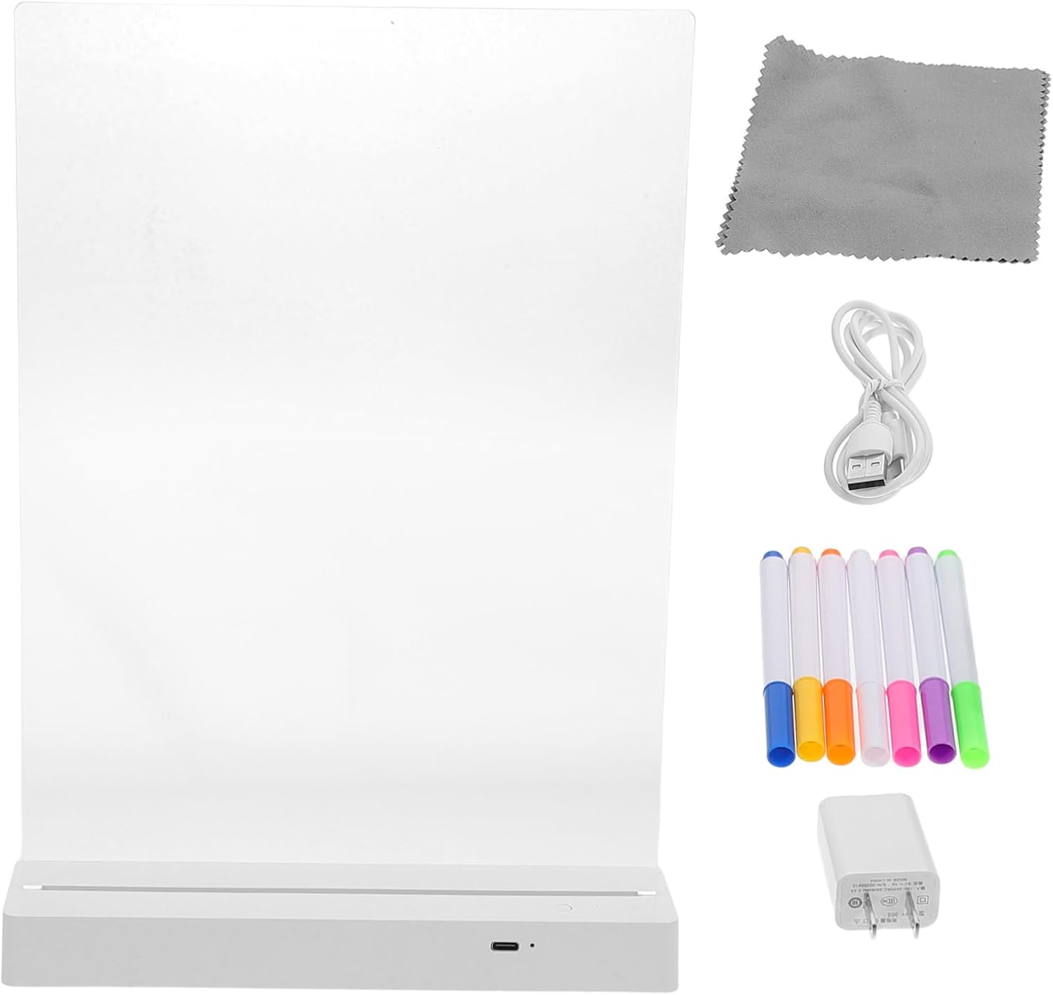 KICHOUSE Led Dry Erase Board Fluorescent Board Lighted Message Panel Rechargeable Writing Pad for Boys and Girls Boys and Girls Writing