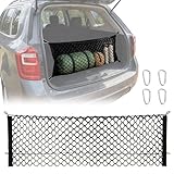 OIOLIOE Envelope Cargo Net for Nissan Armada 2005-2025 SUV Trunk Organizer Black Polyester Hook Net for Car Storage & Security