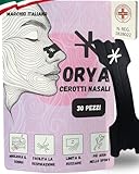 ORYA, 30 Cerotti Nasali Antirussamento e per lo Sport, Dilatatore Nasale per Respirare Meglio, Riduce il Russamento, Nero