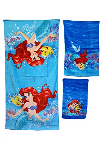 Disney Ariel Little Mermaid Children's Bath Towel Set