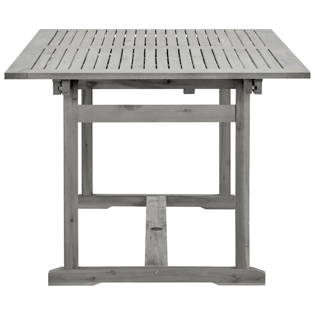 Tavolo da pranzo da giardino allungabile in legno di acacia massiccio, 150-200 x 100 x 75 cm, per esterni