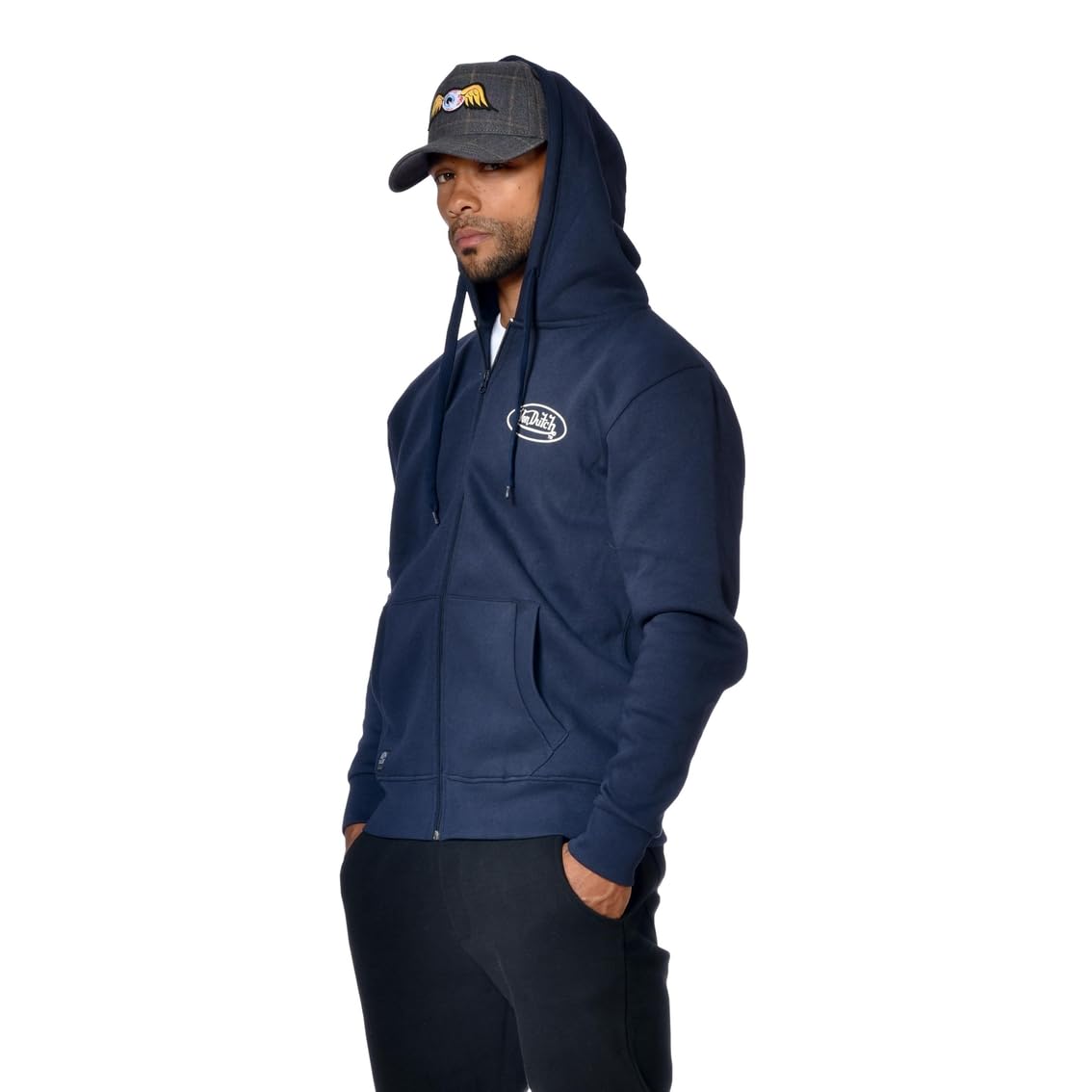 Von Dutch Męska bawełniana bluza z kapturem Slimane, wygodna i ciepła