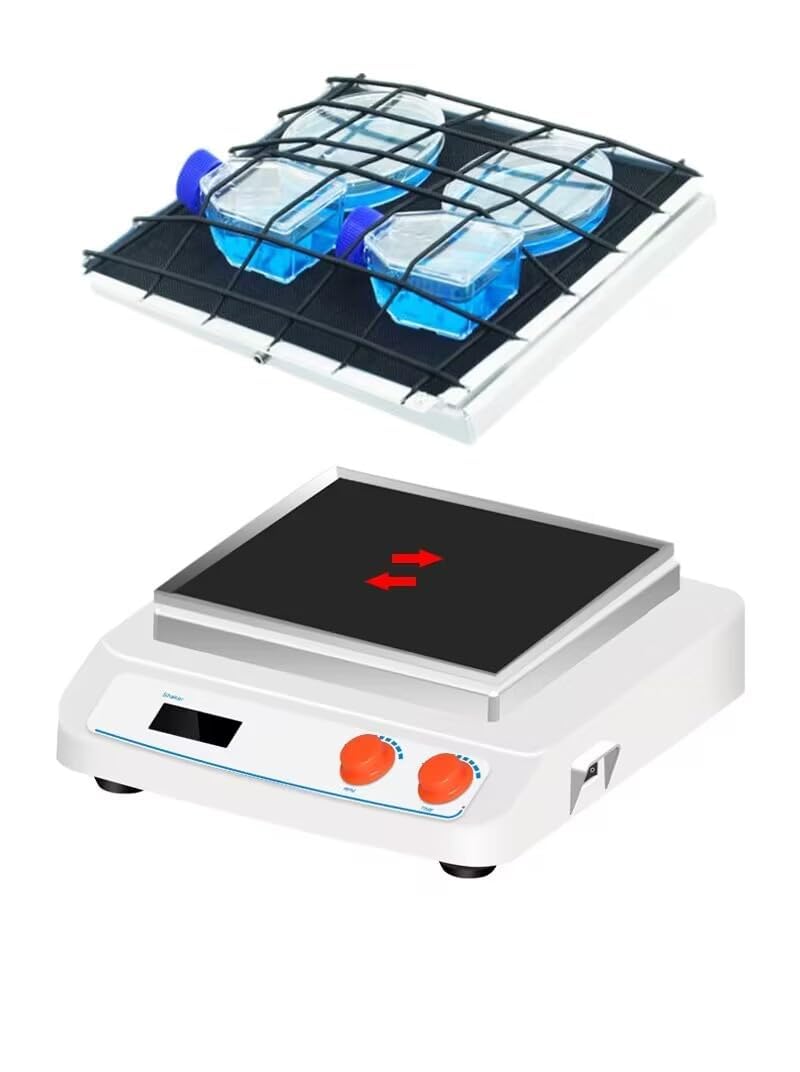 Reciprocating Shaker Orbital Shaker Rocker Linear Shaker Orbital Testing Tool Equipment Shaking Instrument with Fixed Tray Oscillation Mode Reciprocating Speed Range 60 to 500rpm