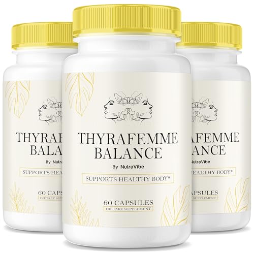 (3 Pack) ThyraFemme Balance – Premium Formula with Natural Ingredients to Support Energy, Feminine Balance & Active Lifestyle - Easy-to-Swallow Pills, Official Thyra Femme Balance (180 Capsules)