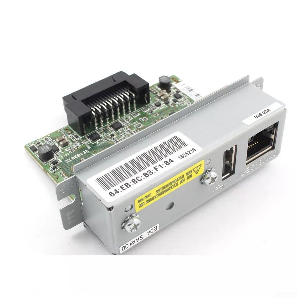 Módulo de interfaz Ethernet C32C881008 Servidor de impresión para impresoras POS, UB-E04 Reemplazo Fast Ethernet 100Base-TX compatible con TM-T88VI T88V T70II U220 H6000