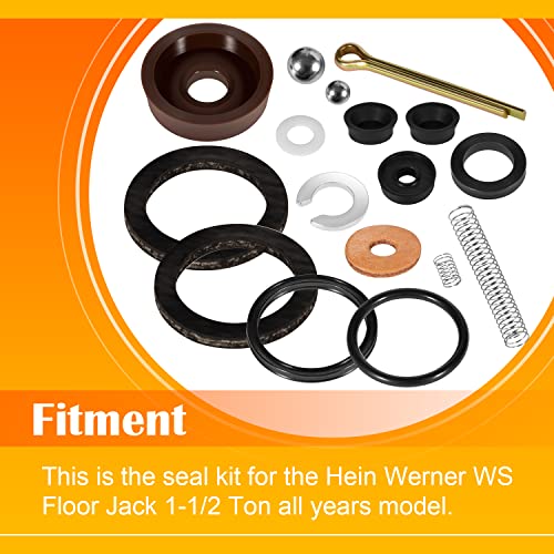 Seal Replacement Repair Rebuild Kit For Floor Jack Hein Werner Ws Model 1-1/2 Ton (16Pcs) #TOP1