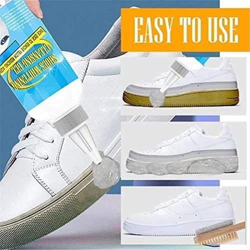 Shoes Whitening Cleansing Gel, Shoes Whitening Cleansing Gel a Making Tape Free, Shoe Stain Remover for White Sneakers, Fast and Easy Dirt and Stain Remover (2 pièces)