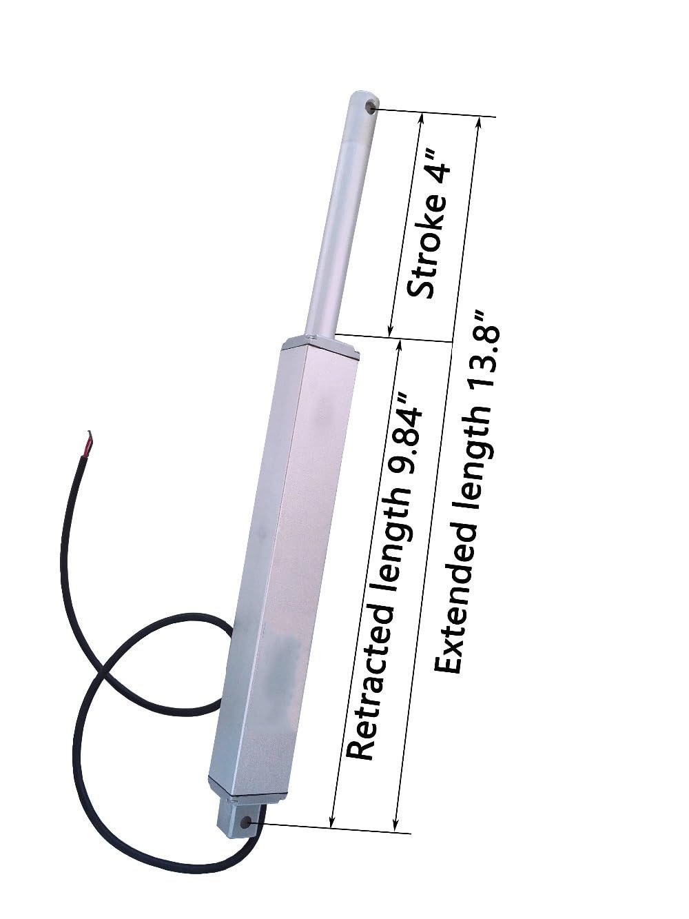 Actionneur linéaire électrique, course de 100mm, 4 pouces, 12V, 24V, haute vitesse, 16 mm/s, 150N, outils charge maximale(24V DC)