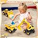 YGNNXRN Sandspielzeug Bagger Sandkasten für Kinder ab 3+ Jahre – 3 Stück Bauwagen Spielzeug Set, Kipper & Radlader – Baustellenfahrzeuge aus Kunststoff – Geschenk für Jungen & Mädchen