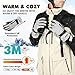 Hikenture Ski Gloves Snow Glove for Men&Women, 3M Thinsulate Waterproof Snowboard Gloves, Insulated Touchscreen Snowmobile Glove for Cold Weather, Windproof Warm Skiing Gloves with Pocket
