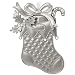 Hallmark Keepsake 2017 Silver Christmas Stocking Metal Dated Christmas Ornament