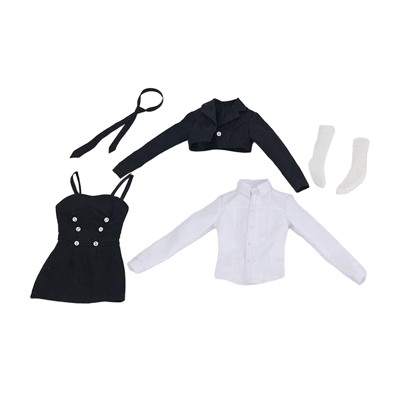 Juego de Ropa para Muñeca 1/ Camisa Chaqueta y Medias Tela Duradera y Fácil de Poner Adecuado para Figuras de 12 Pulgadas Fotografía de