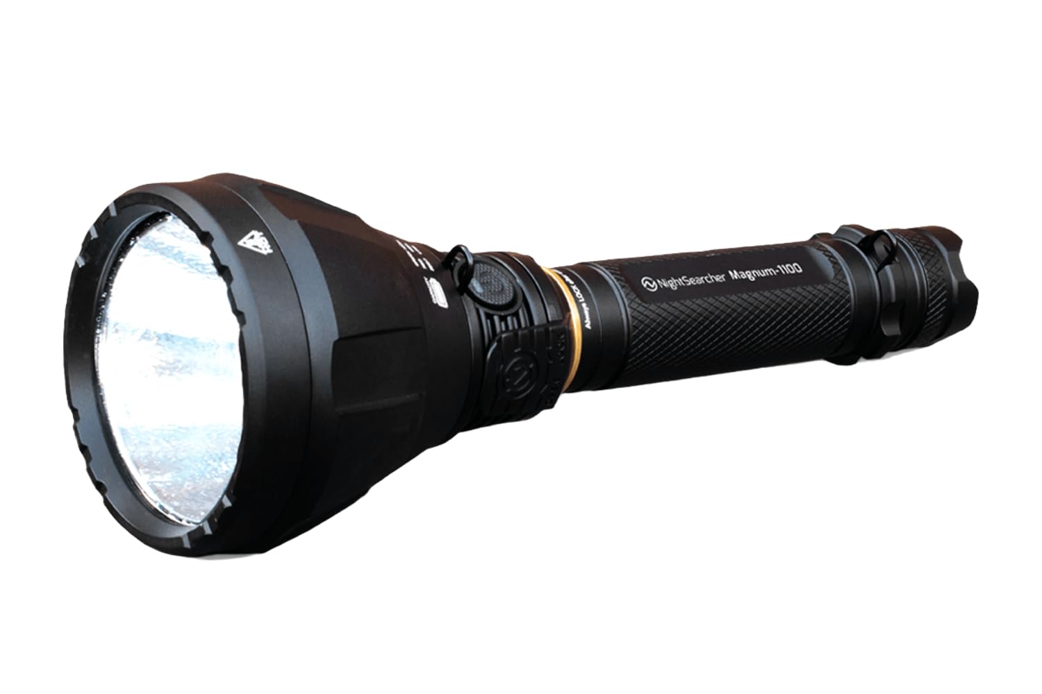 NightSearcher Rechargeable Torch - Magnum 1100 Flashlight - Super Bright Torch, 1100 Lumens High Powered Torch, Rechargeable LED Hand Torch